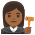 woman judge, medium-dark skin tone